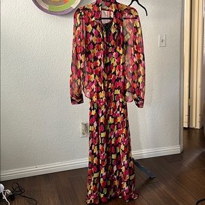Karen Kane Maxi dress with matching shirt